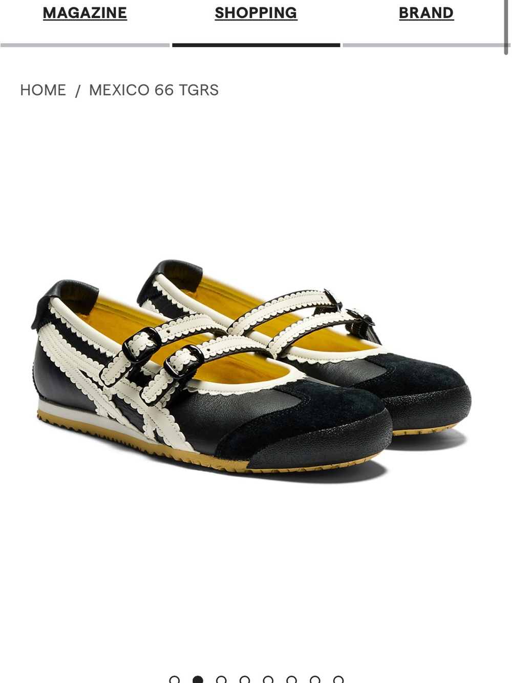 Onitsuka Tiger by Asics Mexico 66 TGRS Mary Jane Sneakers - Black & White